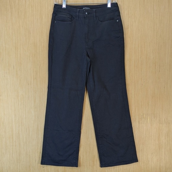 Athleta Denim - Athleta Flex Kick Flare Jeans Black High Rise Stretch Pants Size 6 Minimalist